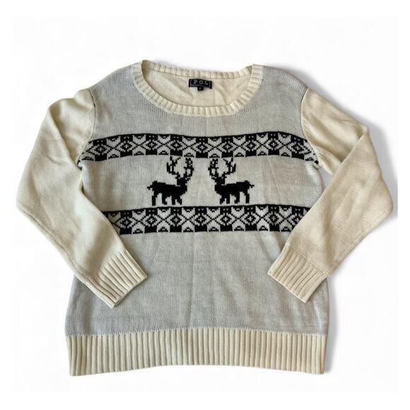 POL Sweaters - Women's Anthropologie POL Holiday/Christmas Reindeer Sweater Size Small